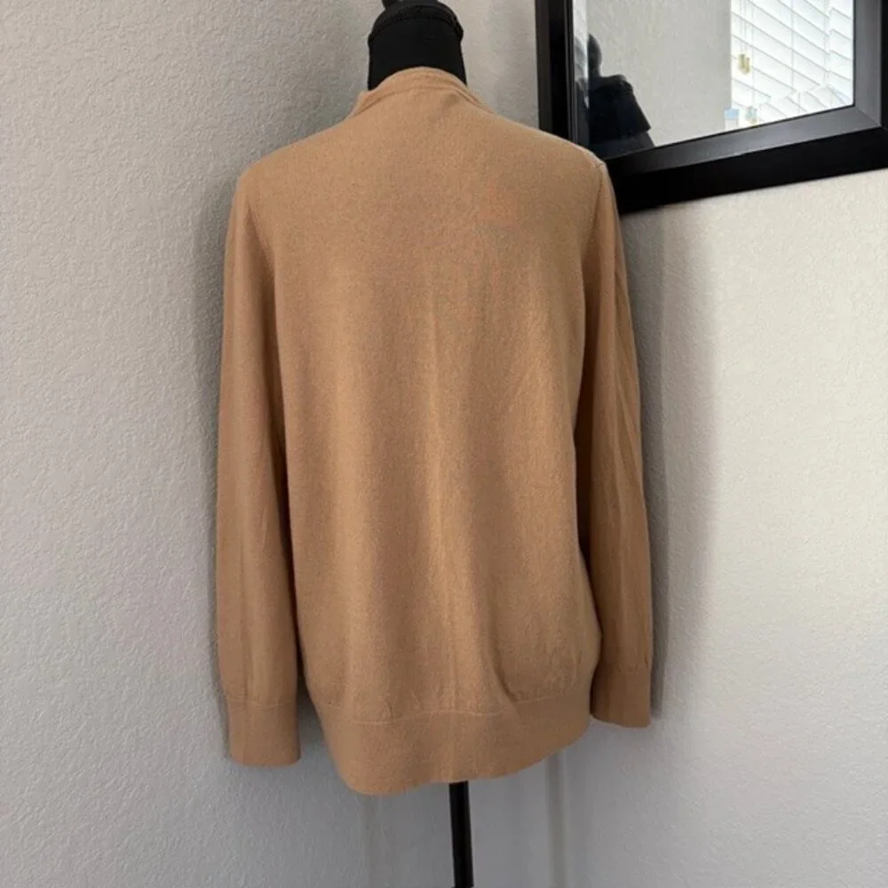 ANN TAYLOR Merino Wool Camel Cardigan Sweater XXL